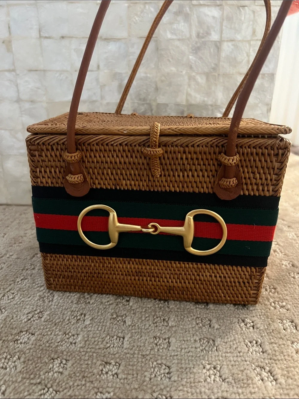 Lisi Lerch ❤️Custom Wicker Bow Bag - Picture 1 of 6